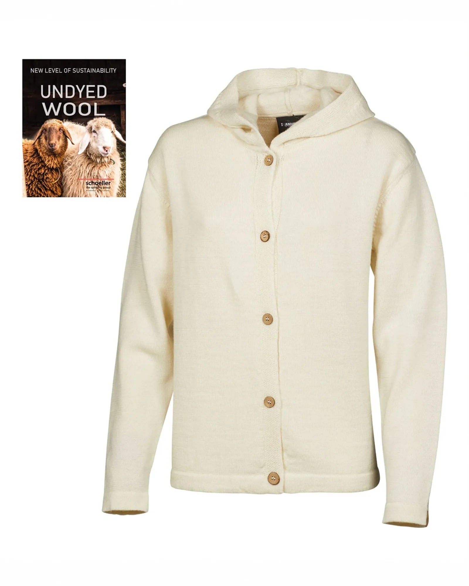 Ivanhoe NLS Marigold Hoodie Natural White 100% Wolle