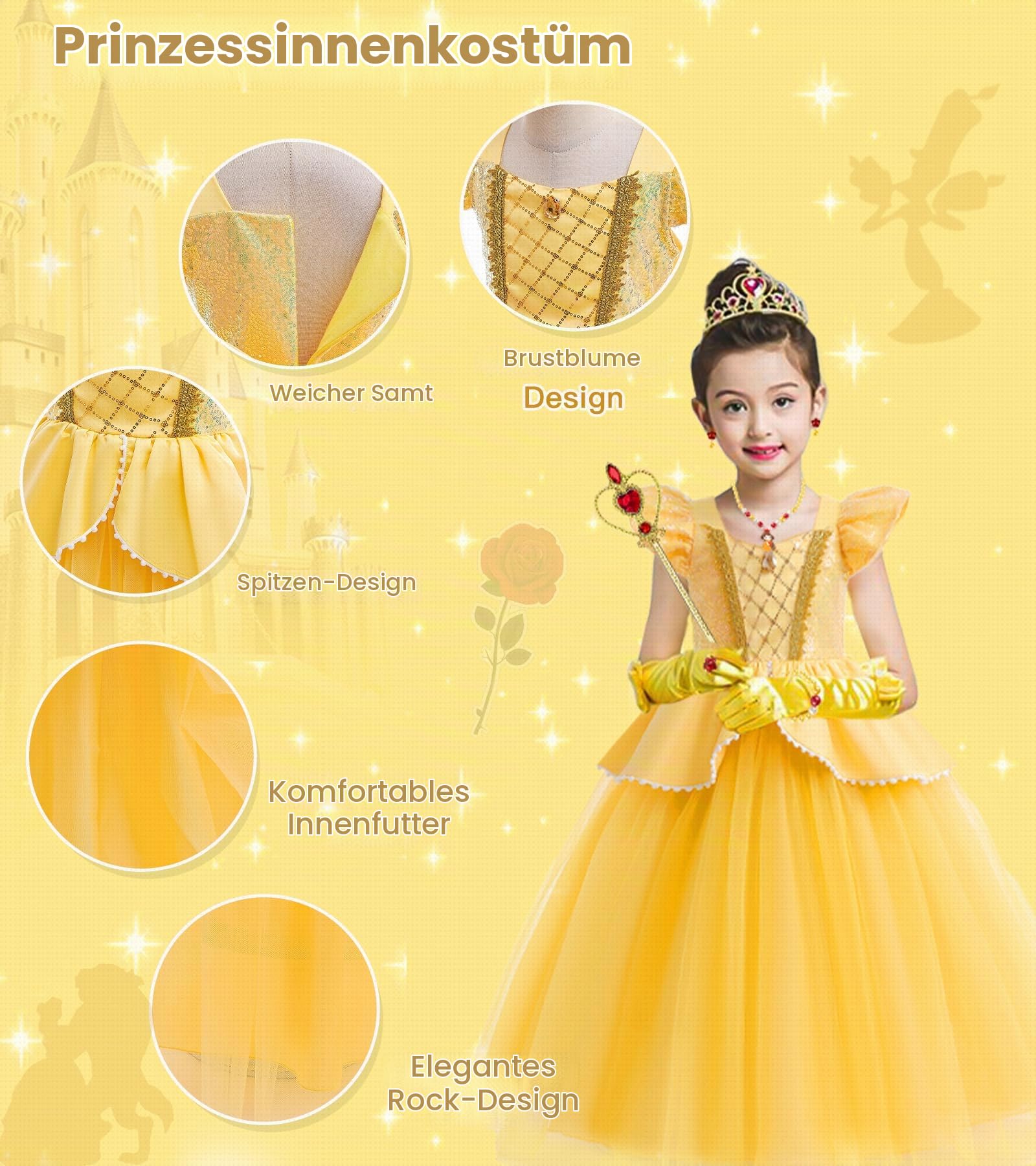 YYDSXK Belle Prinzessin Kleid 110 Style 2 Set