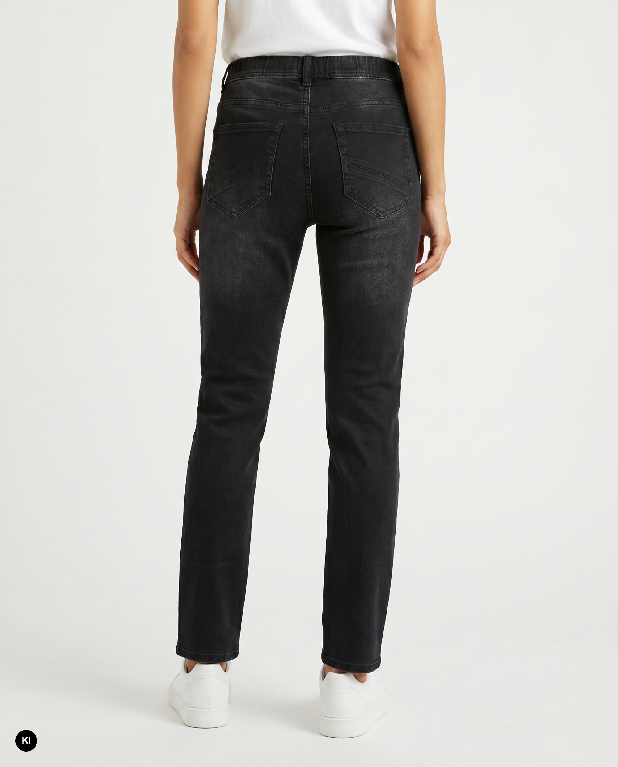 Stehmann Melli Relaxed Fit Jeans Powerstretch caviar black