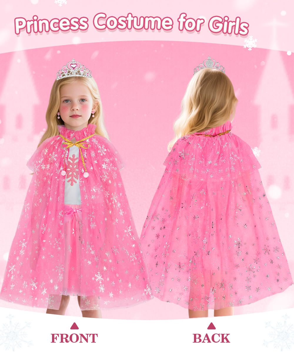 YYDSXK Prinzessin Kostüm Mädchen Rosa 12-tlg