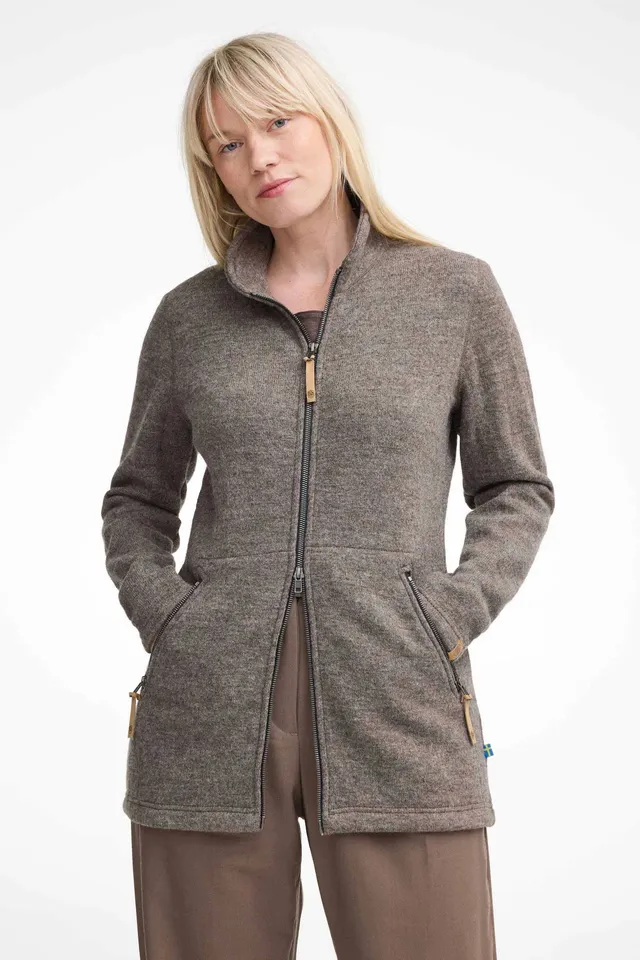 Ivanhoe NLS Twig Long Wolljacke Nutmeg 100% Wolle