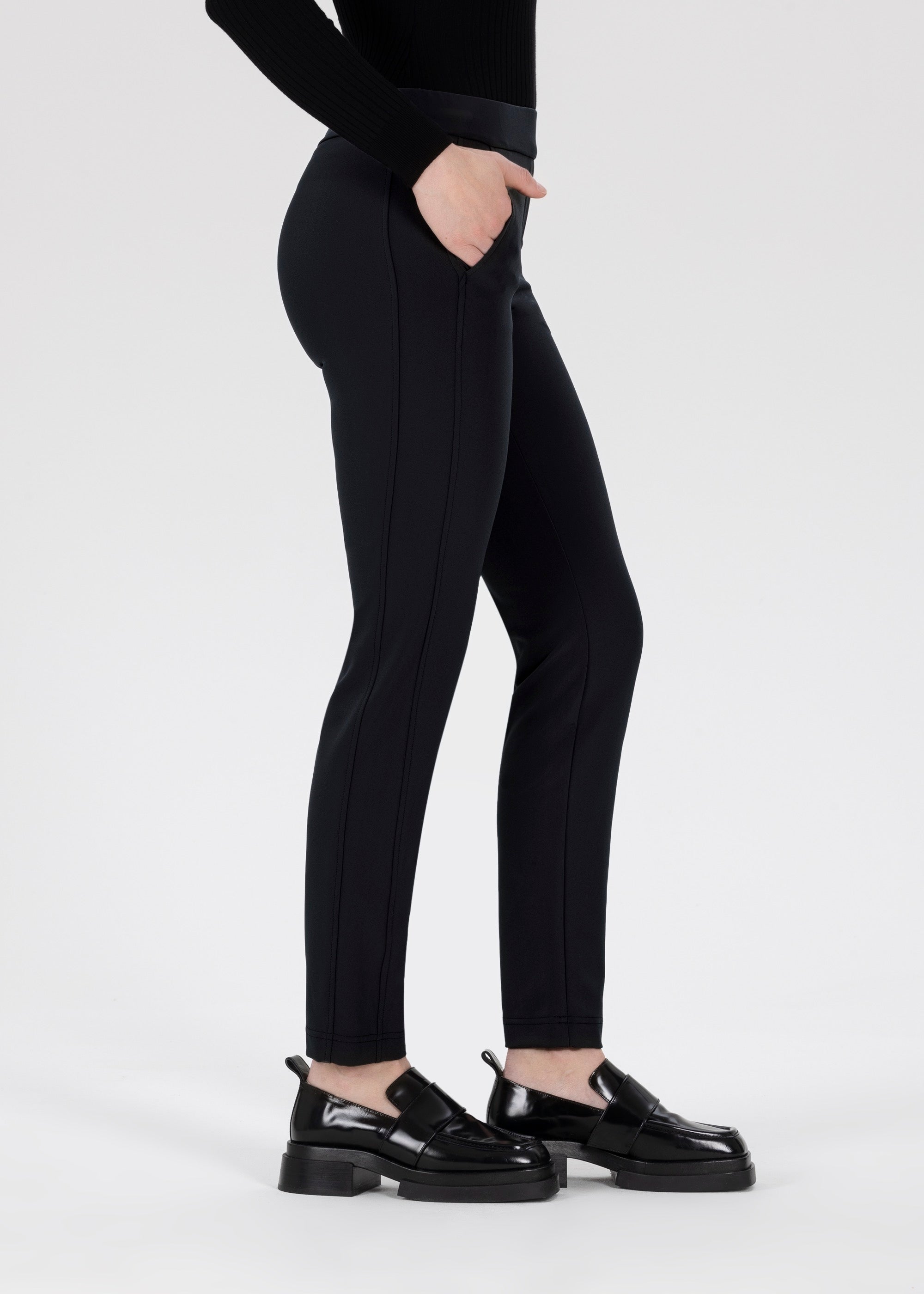 Stehmann Memel Slim Fit Hose schwarz 34 Bi-Stretch