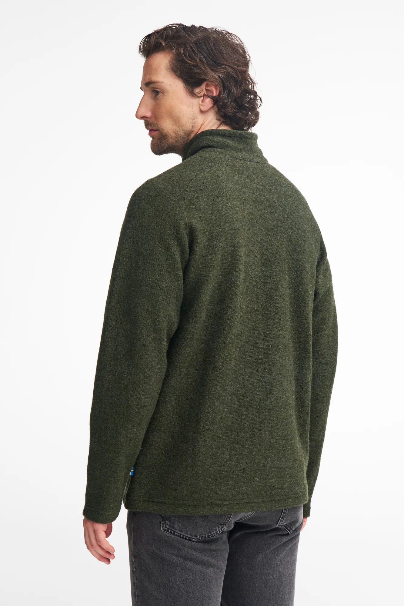 Ivanhoe Danny Full Zip Herrenjacke Peat Moss Filzwolle