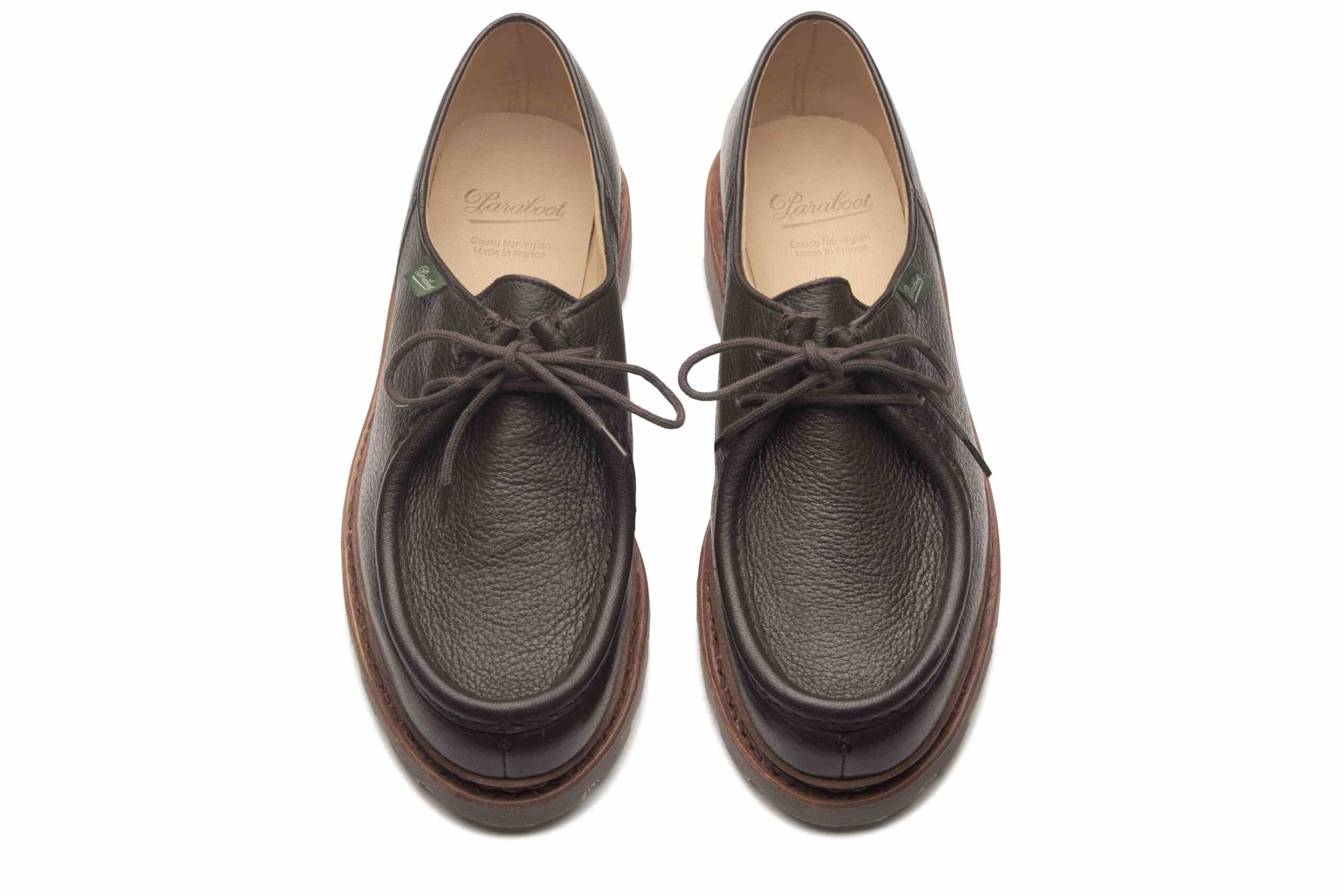Paraboot Michael Derby Leder Marron Cerf Noix