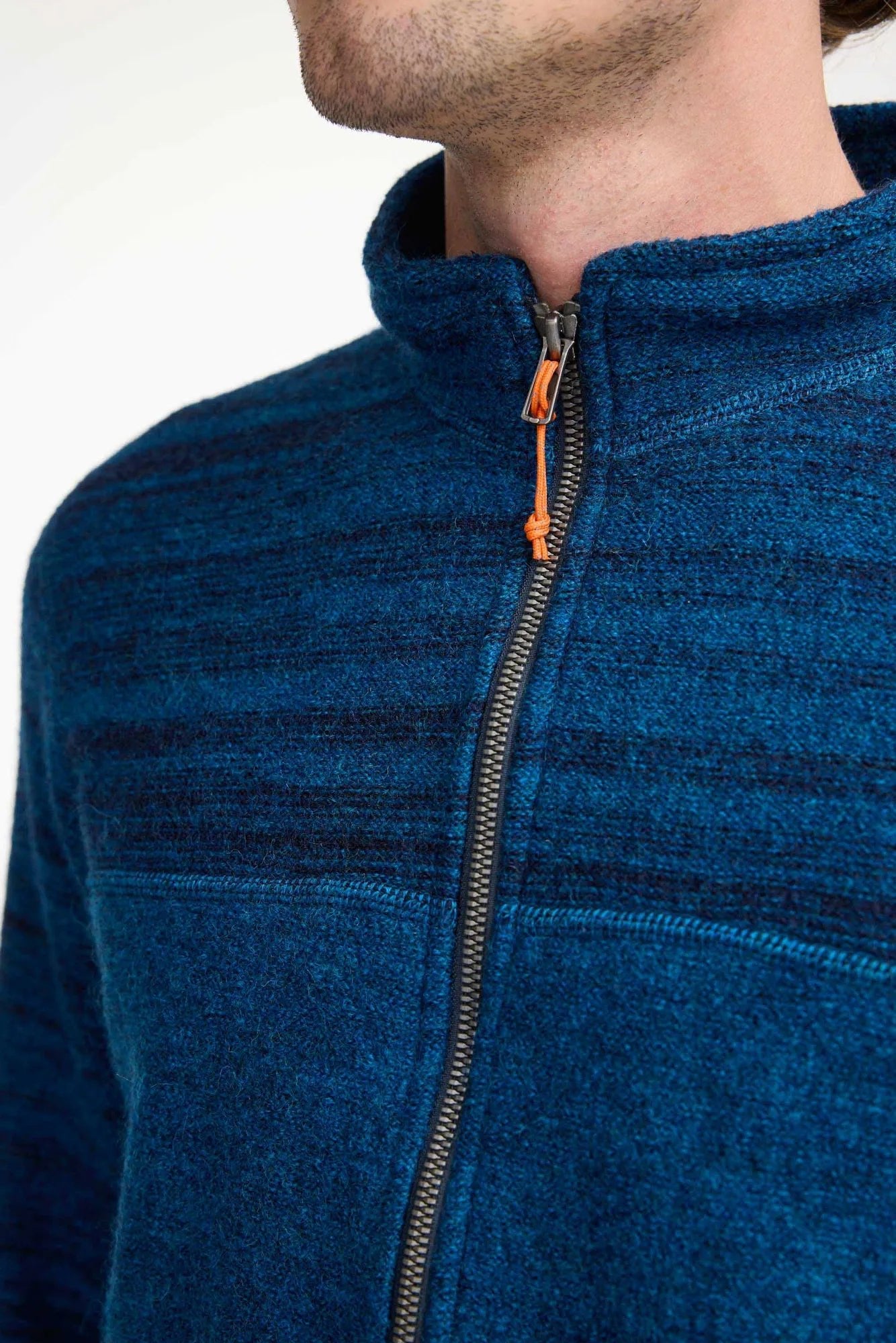 Ivanhoe Jon Full Zip Jacke Electric Blue 100% Wolle