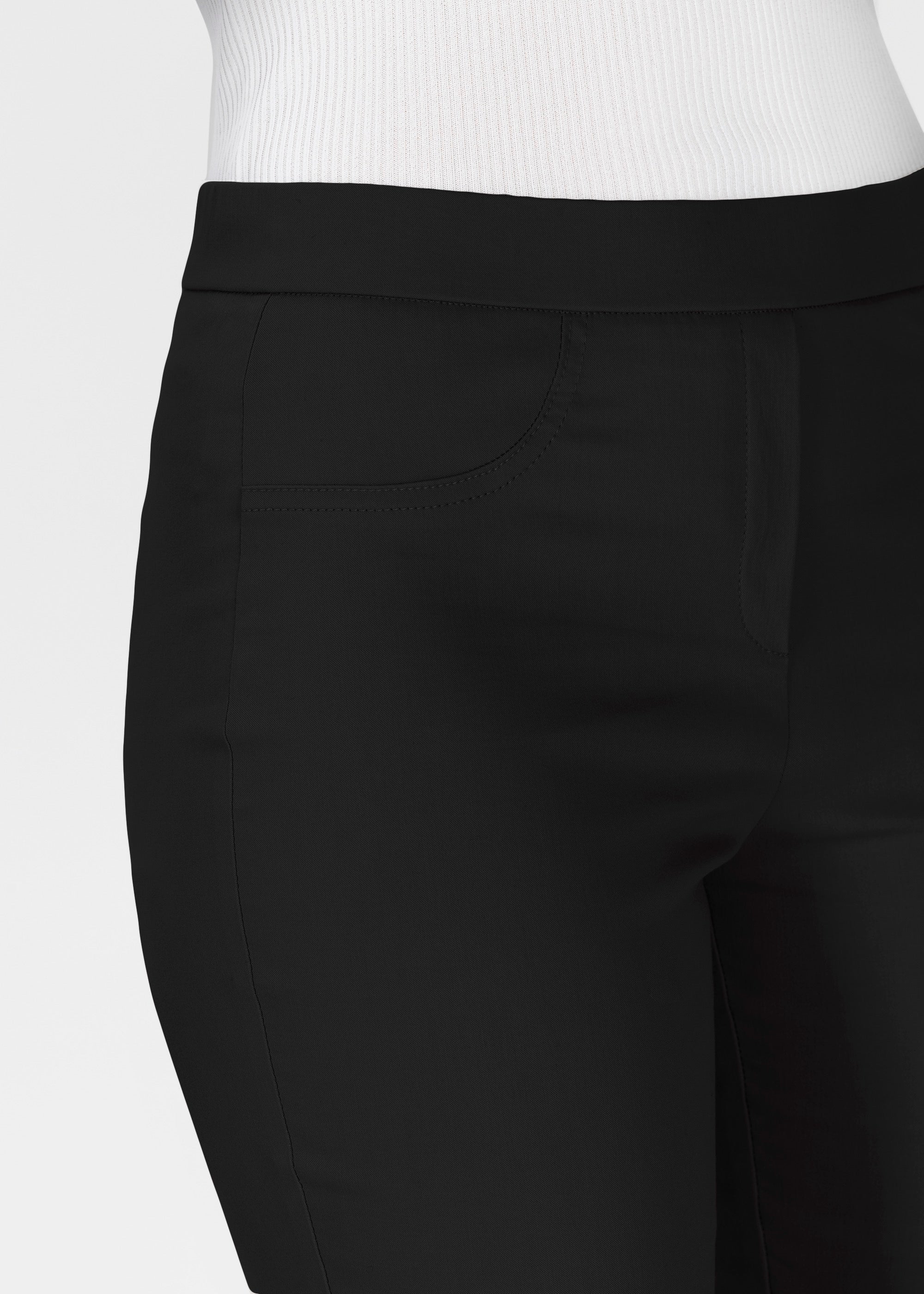 Stehmann Loli 6/8 Slim Fit Hose schwarz Stretch