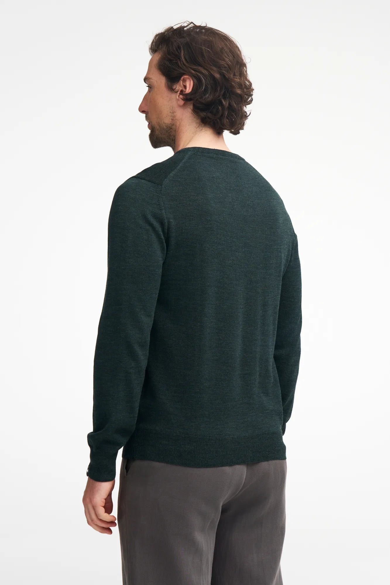 Ivanhoe Merino V-Neck Wollpullover Graphite Marl Gr. L Herren