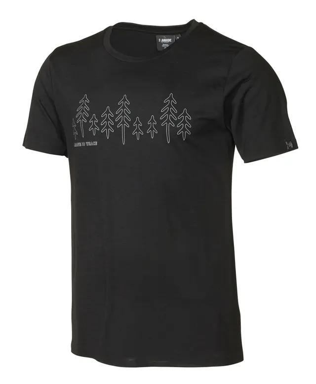 Ivanhoe UW Ceasar Fir T-Shirt Black S Merino 18,5µ