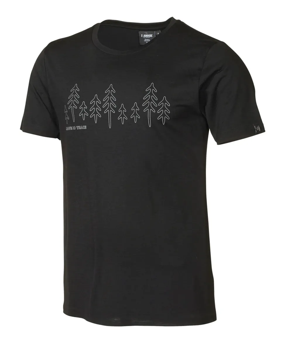 Ivanhoe UW Ceasar Fir T-Shirt Black S Merino 18,5µ