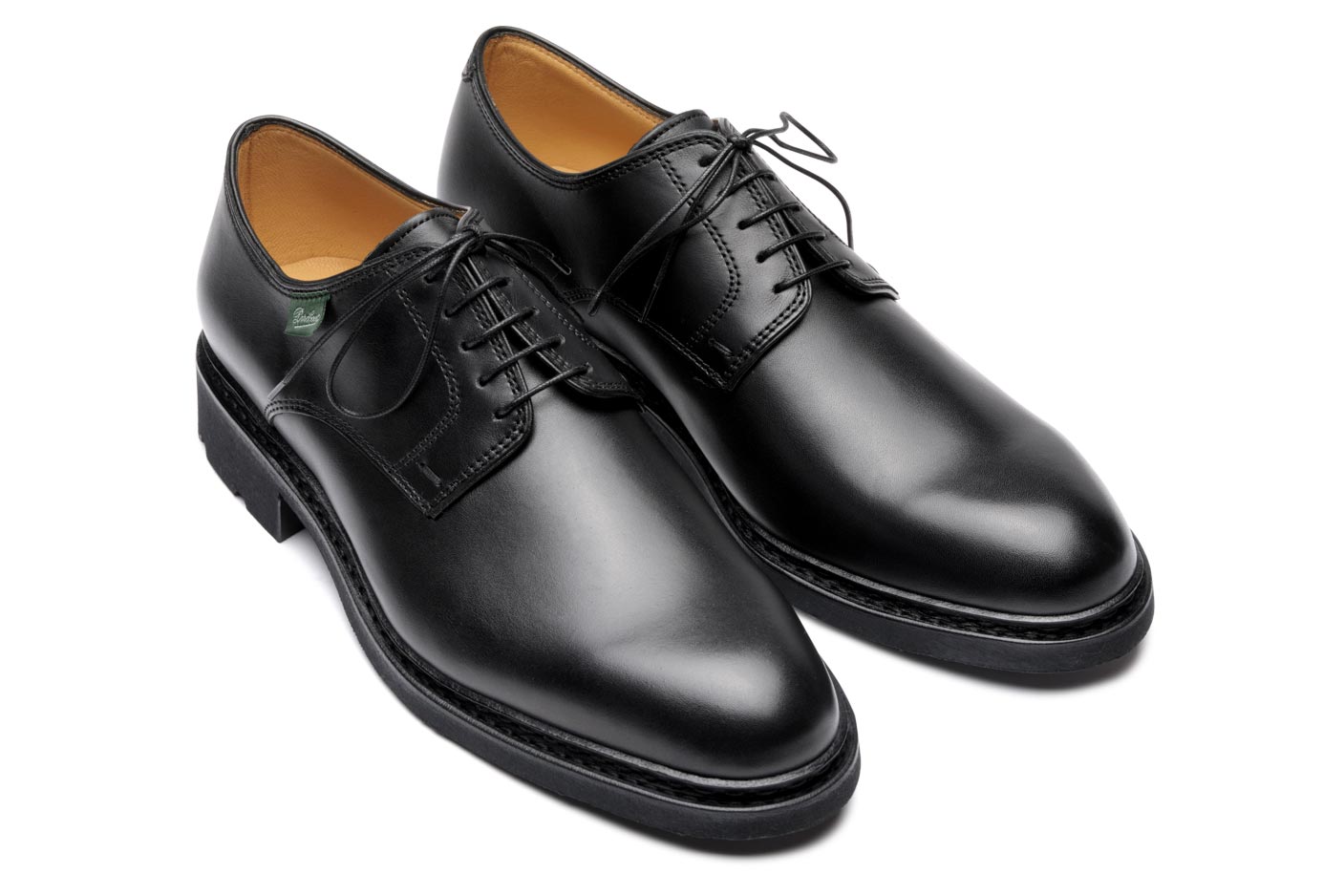 Paraboot Frenaye Derby Schwarz Glattleder