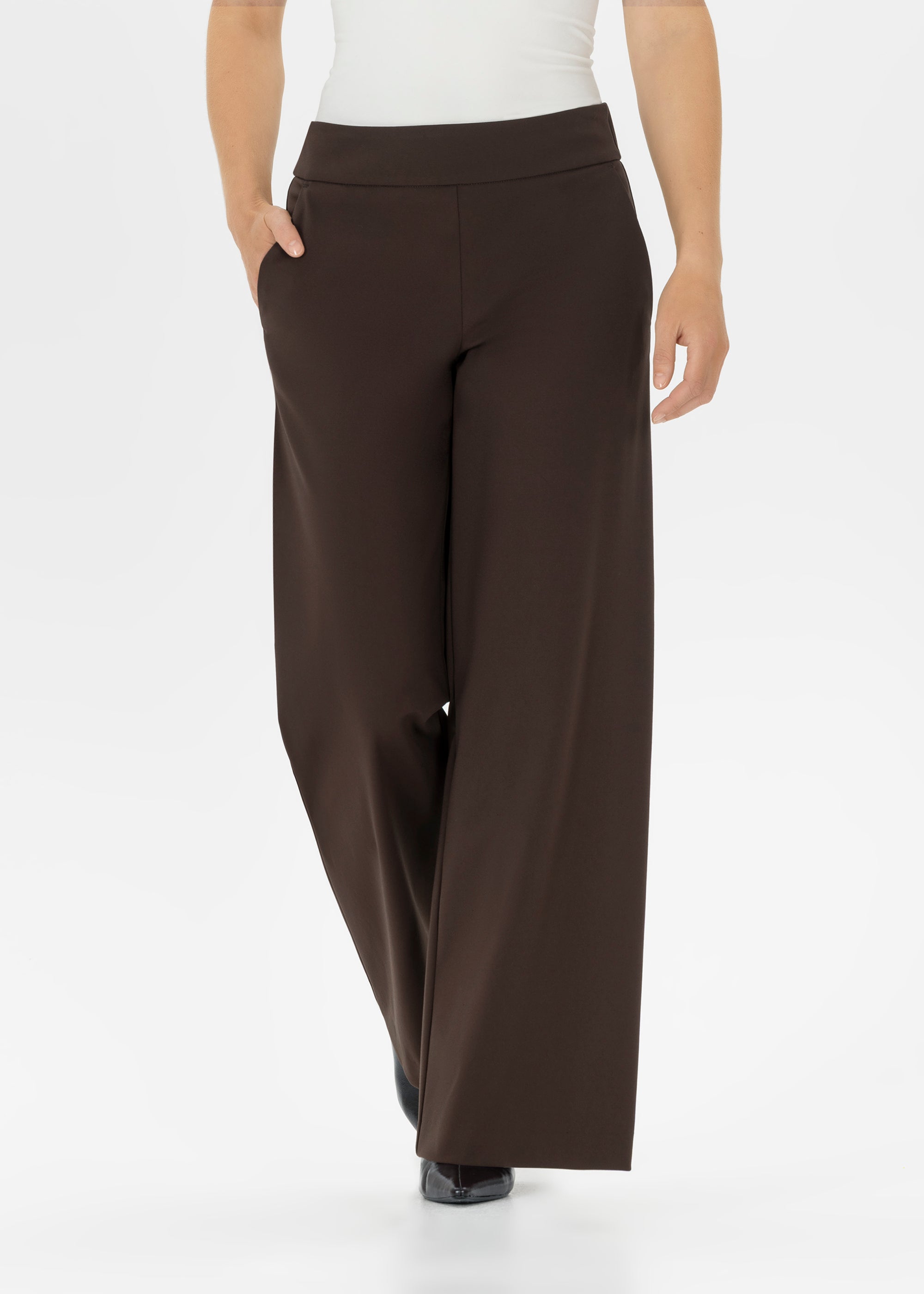 Stehmann Hamatit Weite Hose mocha Sommerjersey