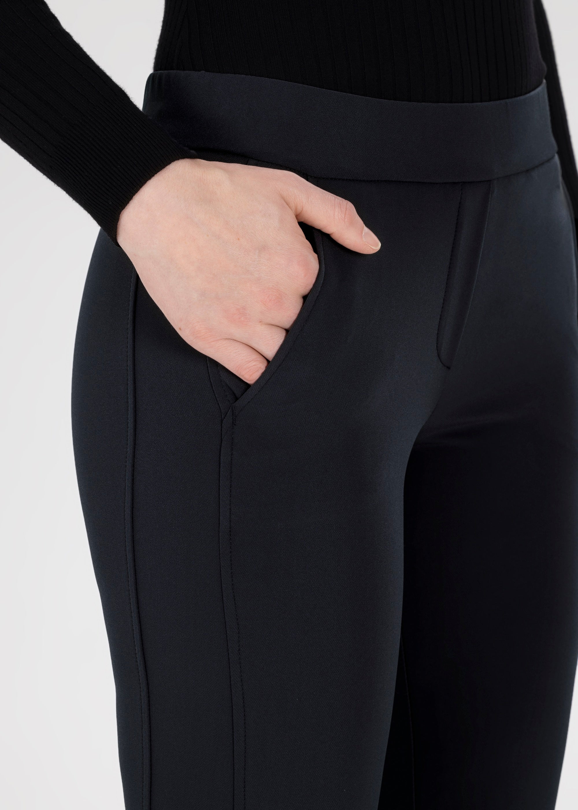 Stehmann Memel Slim Fit Hose schwarz 34 Bi-Stretch