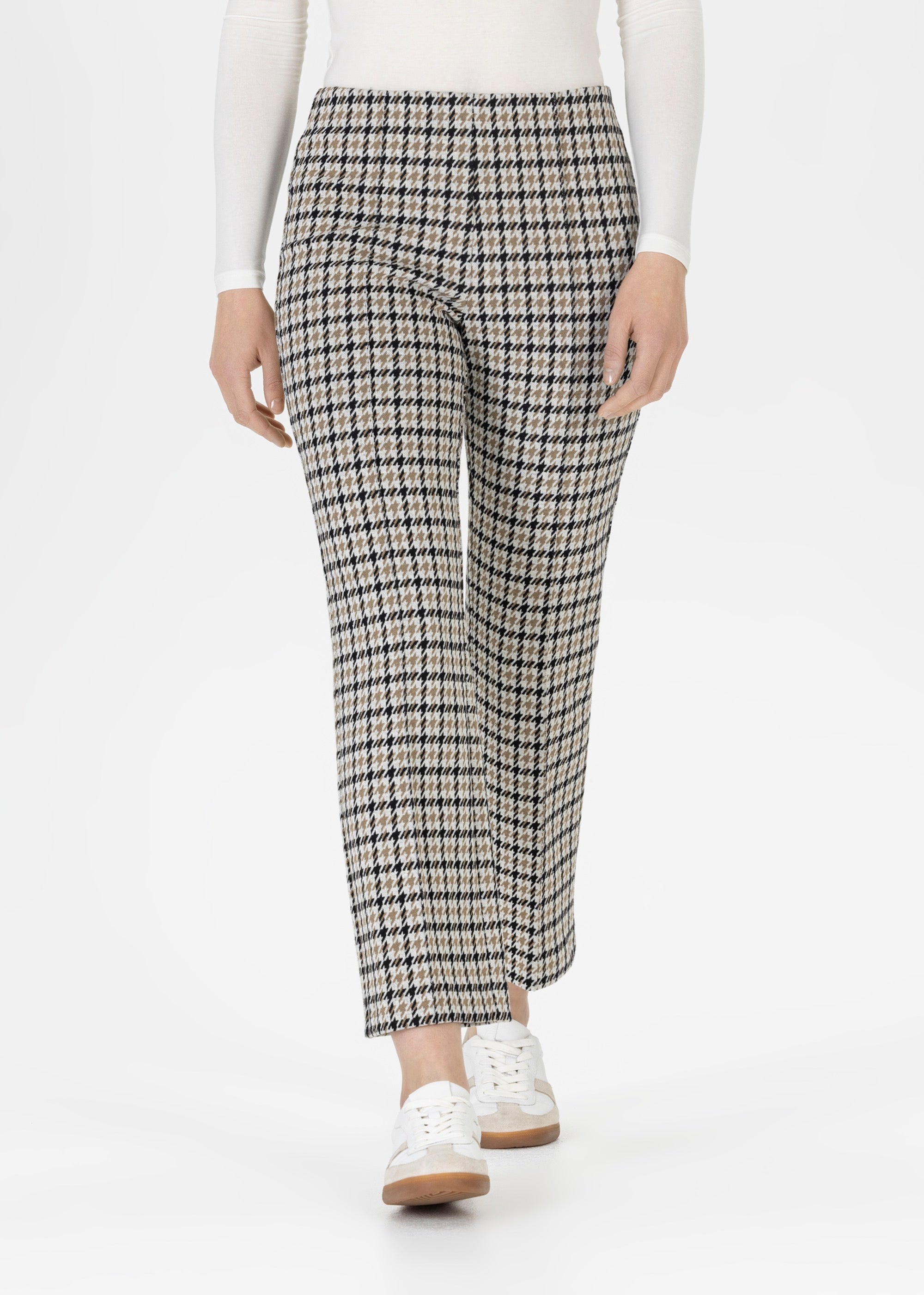 Stehmann Leni 7/8-Hose nougat light Jersey Hahnentritt