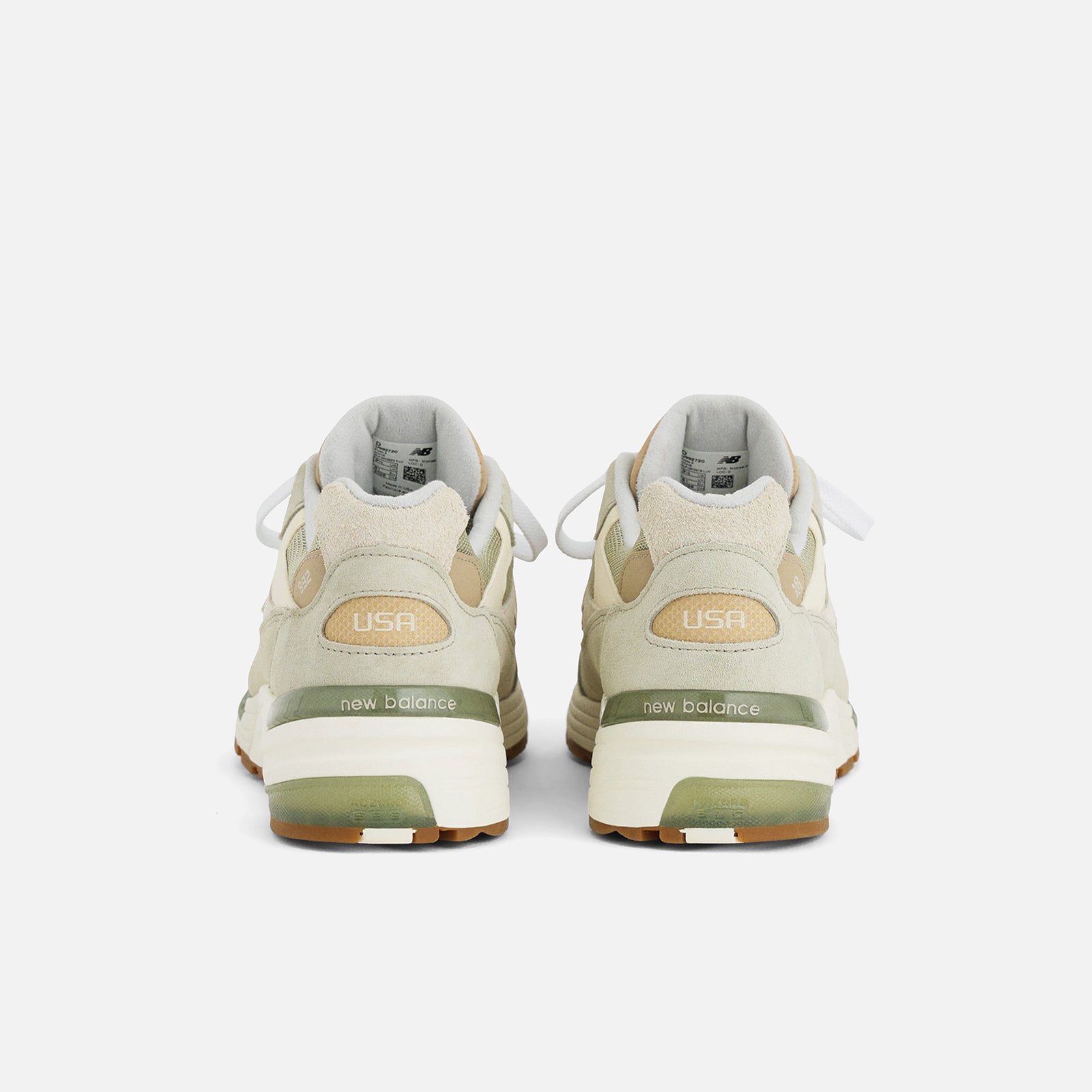 New Balance 992 Made in USA Sneaker Olivine Cashew Mesh
