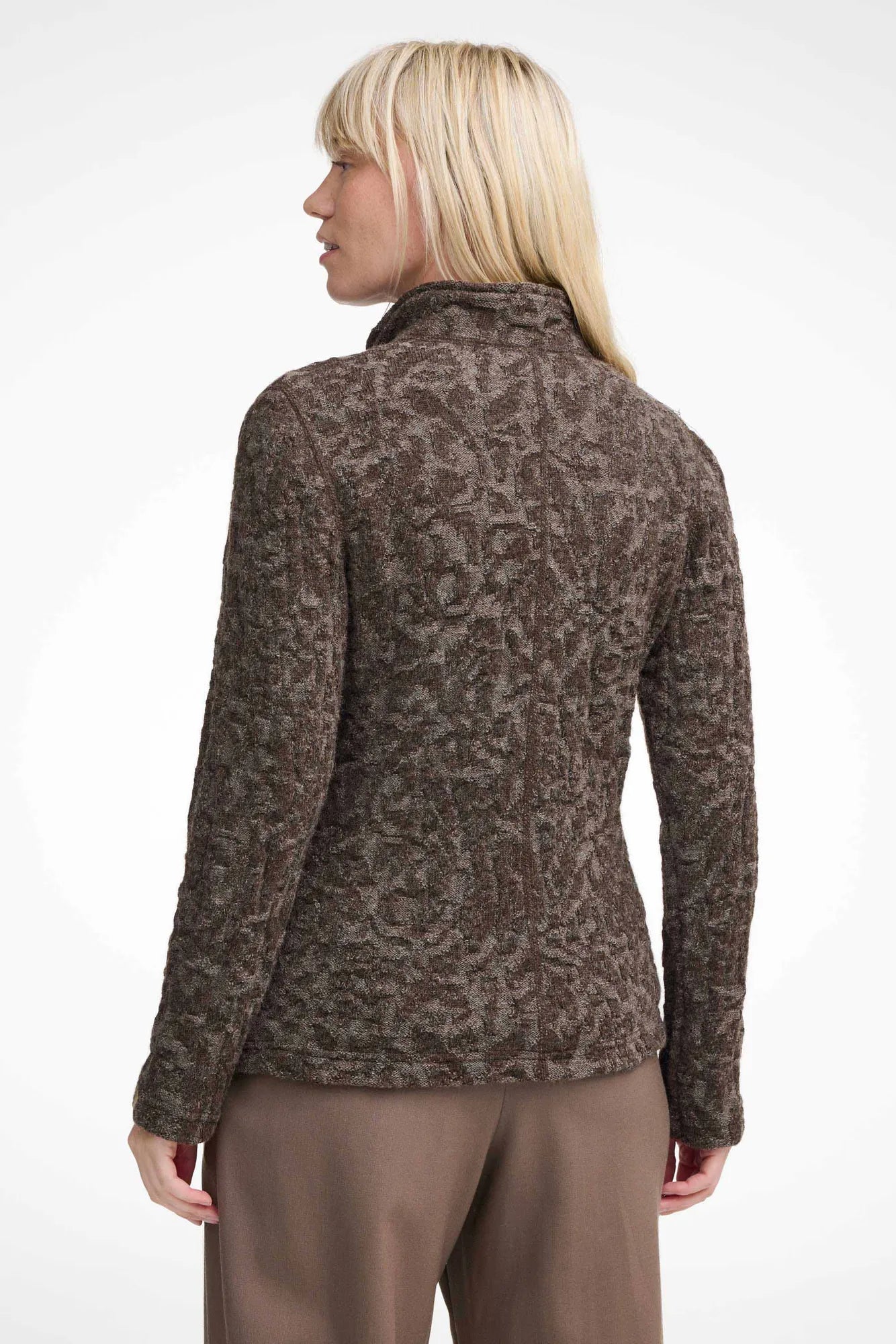 Ivanhoe Tuva Jacquard Wolljacke Chocolate Damen 38