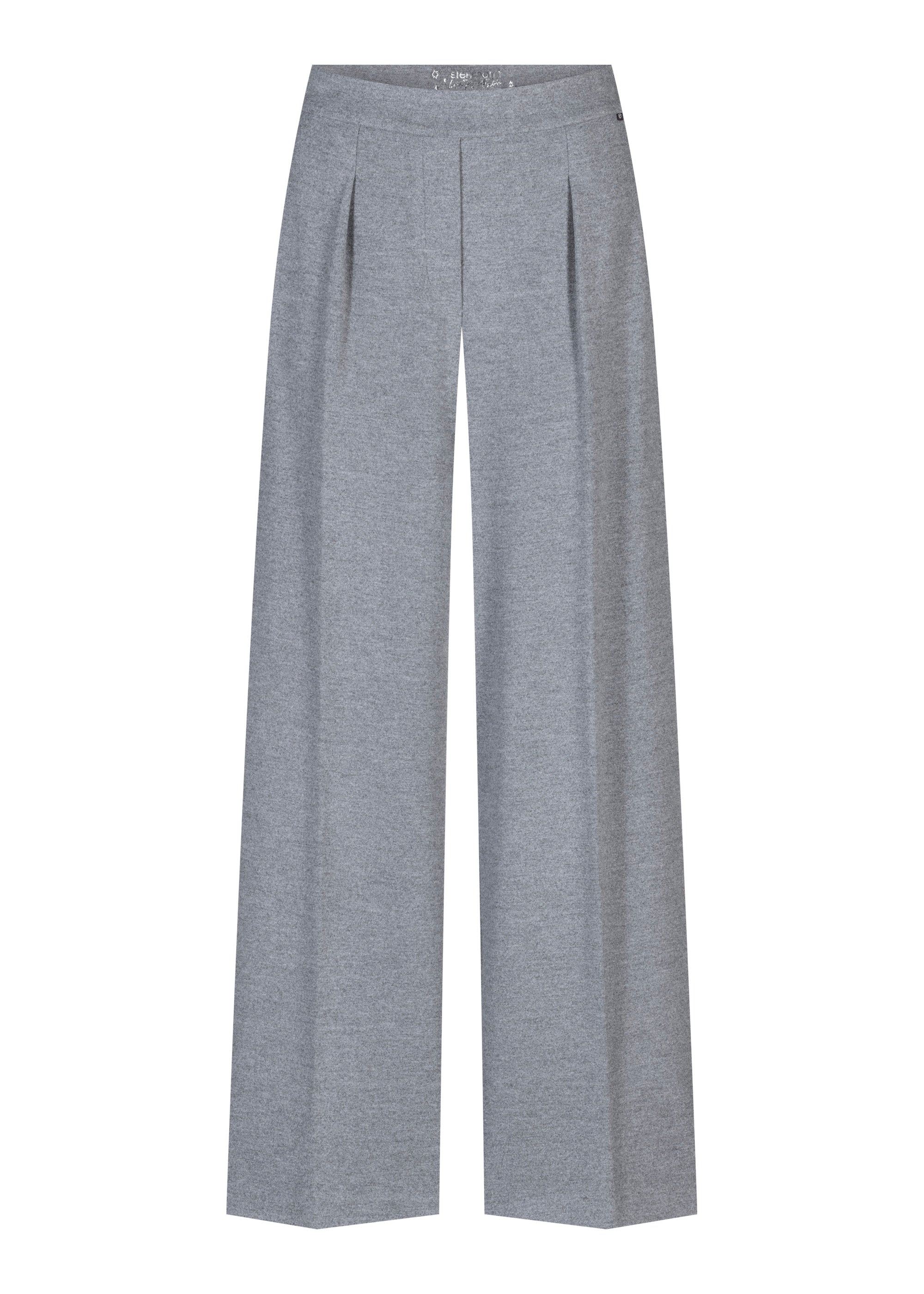 Stehmann Relaxed Francis Hose hellgrau melange Wide-Leg