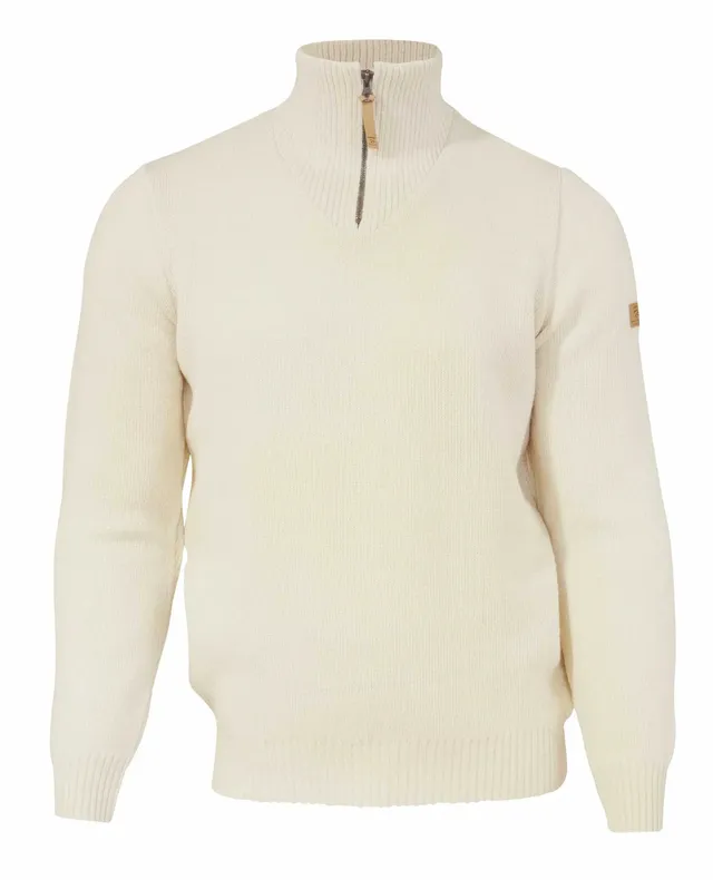 Ivanhoe NLS Elm Half Zip Pullover Natural White Wolle
