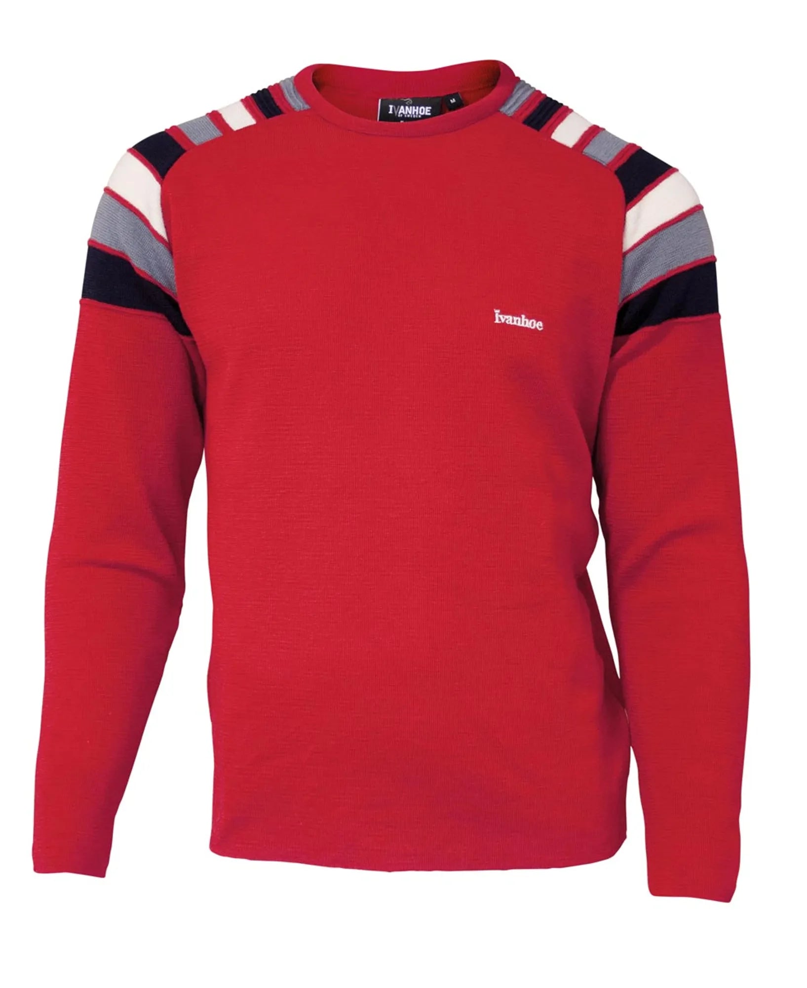 Ivanhoe Retro Duffy Wollpullover Unisex Chilli Red Rundhals