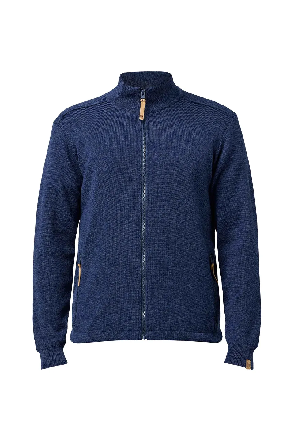 Ivanhoe Helmer Full Zip Strickjacke Steelblue Merino