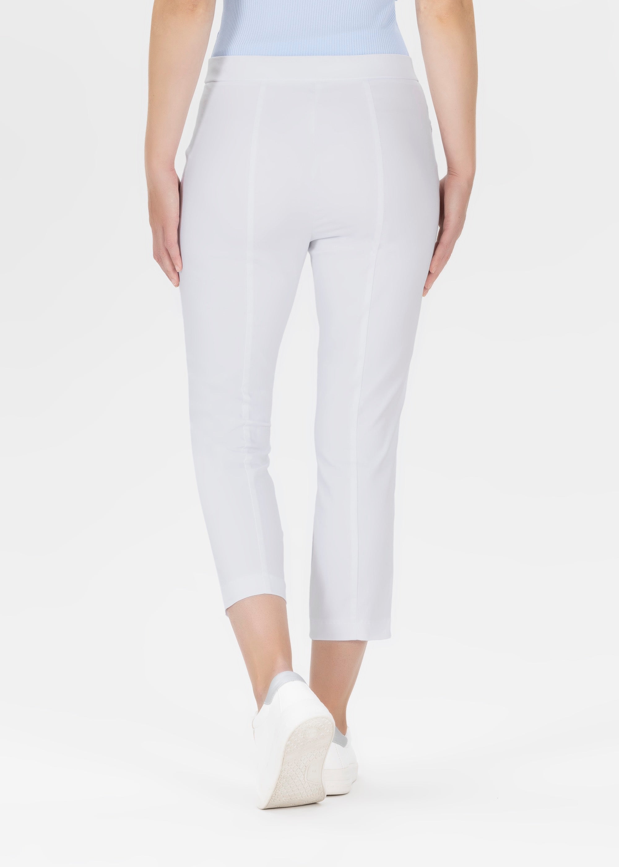 Stehmann Slim Fit Loli 6/8 Stretchhose weiß schmal