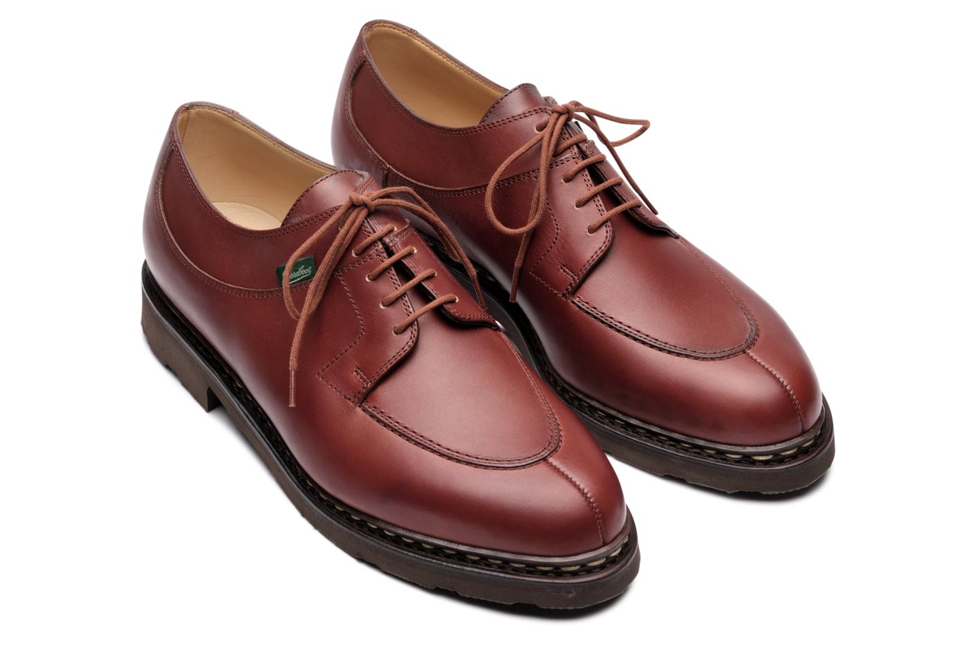 Paraboot Avignon Derby Braun Glattleder Griff