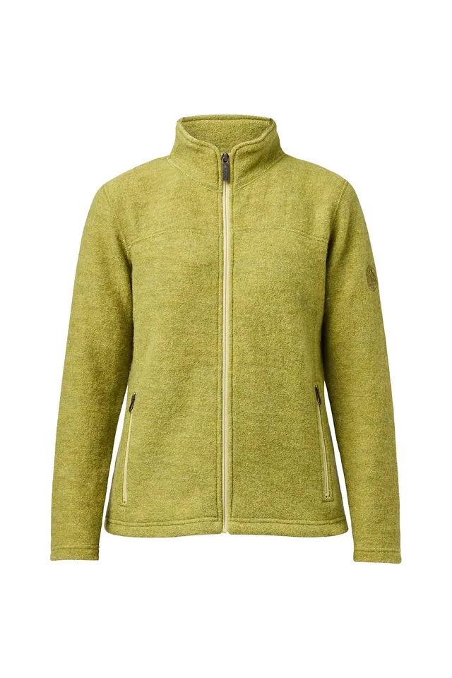Ivanhoe Ziptröjor Beata Full Zip Wolljacke 38 Golden Lime 100% Wolle