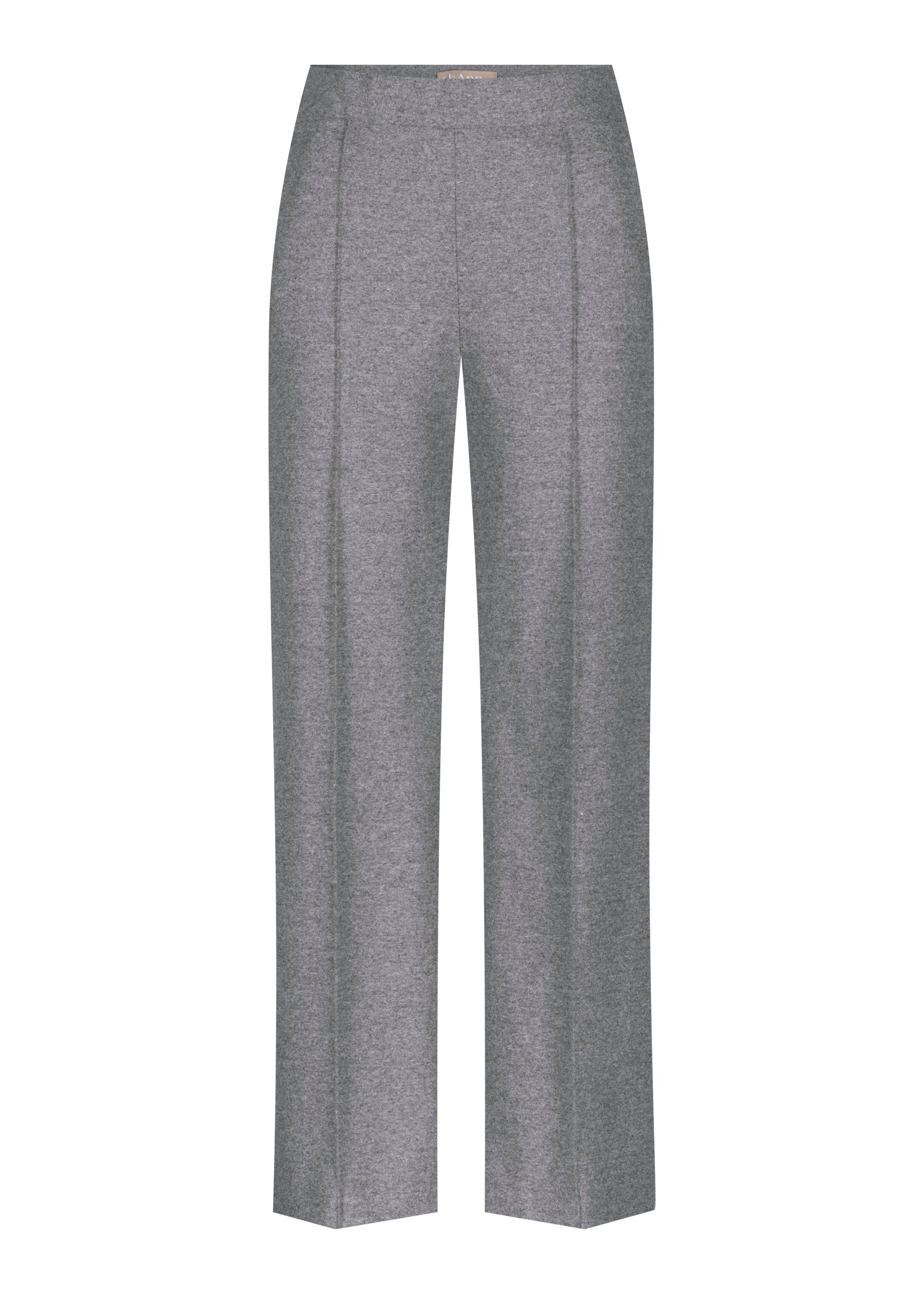 Stehmann Hellena Hose grau melange Flanell-Jersey