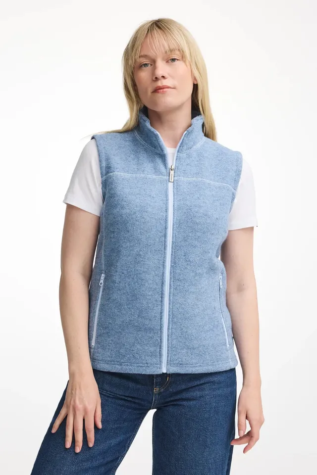 Ivanhoe Beata Weste Filzwolle Faded Denim 36 450g