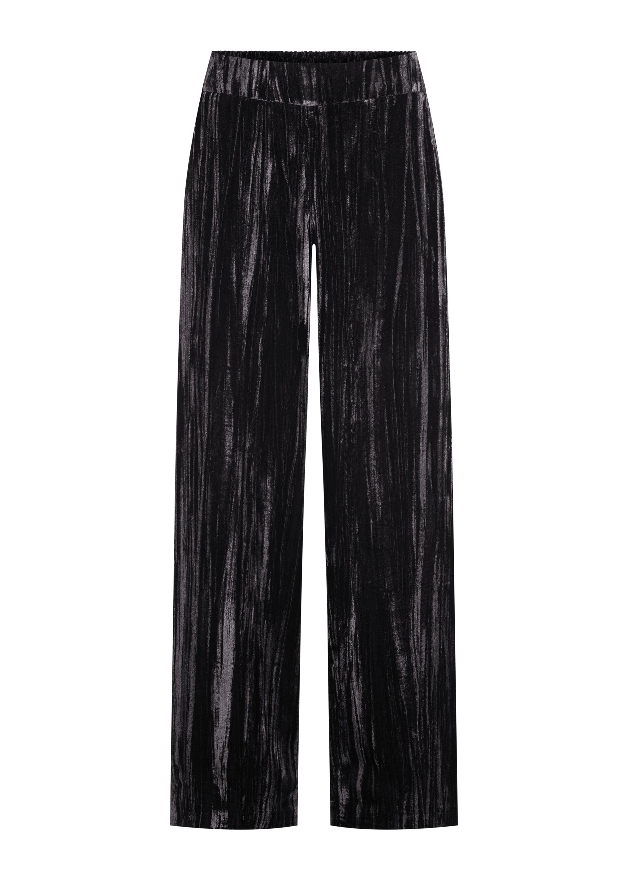 Stehmann Hamatit Hose Relaxed schwarz Crash-Samt