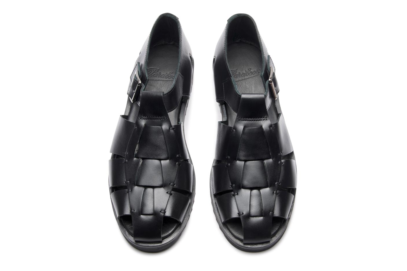 Paraboot Pacific Sport Sandale schwarz Glattleder