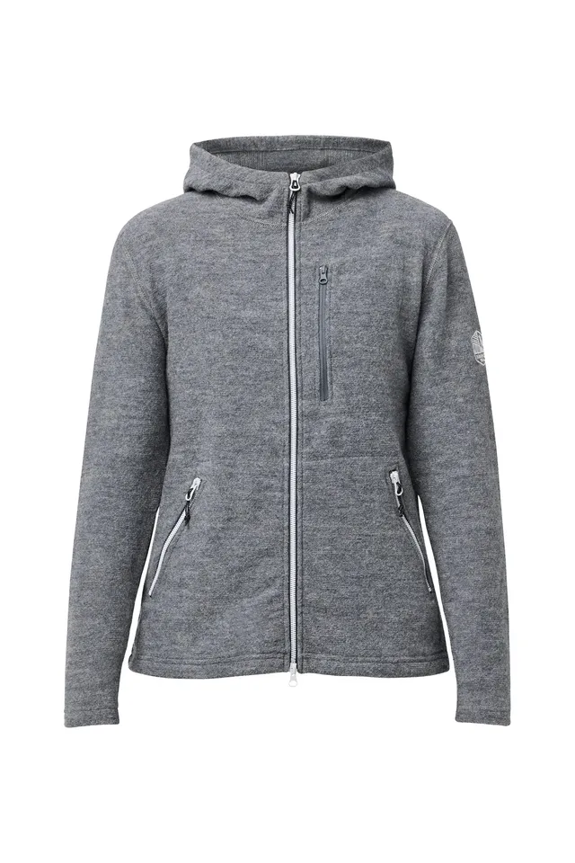 Ivanhoe Tara Hood Hoodie Damen Grey 98% Wolle 325g/m²