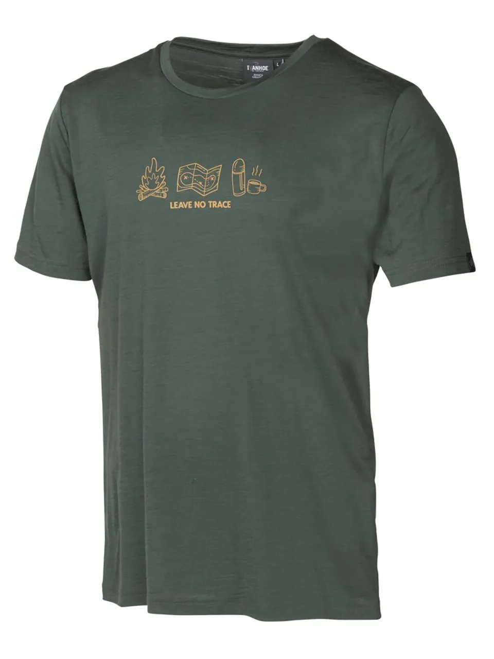 Ivanhoe Ceasar Adventure T-Shirt Rifle Green Merino Print