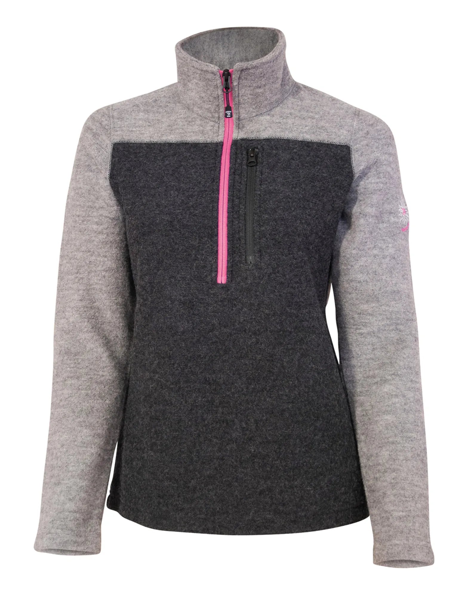 Ivanhoe Zelda Half Zip Troyer Grey Gr.36 Wolle