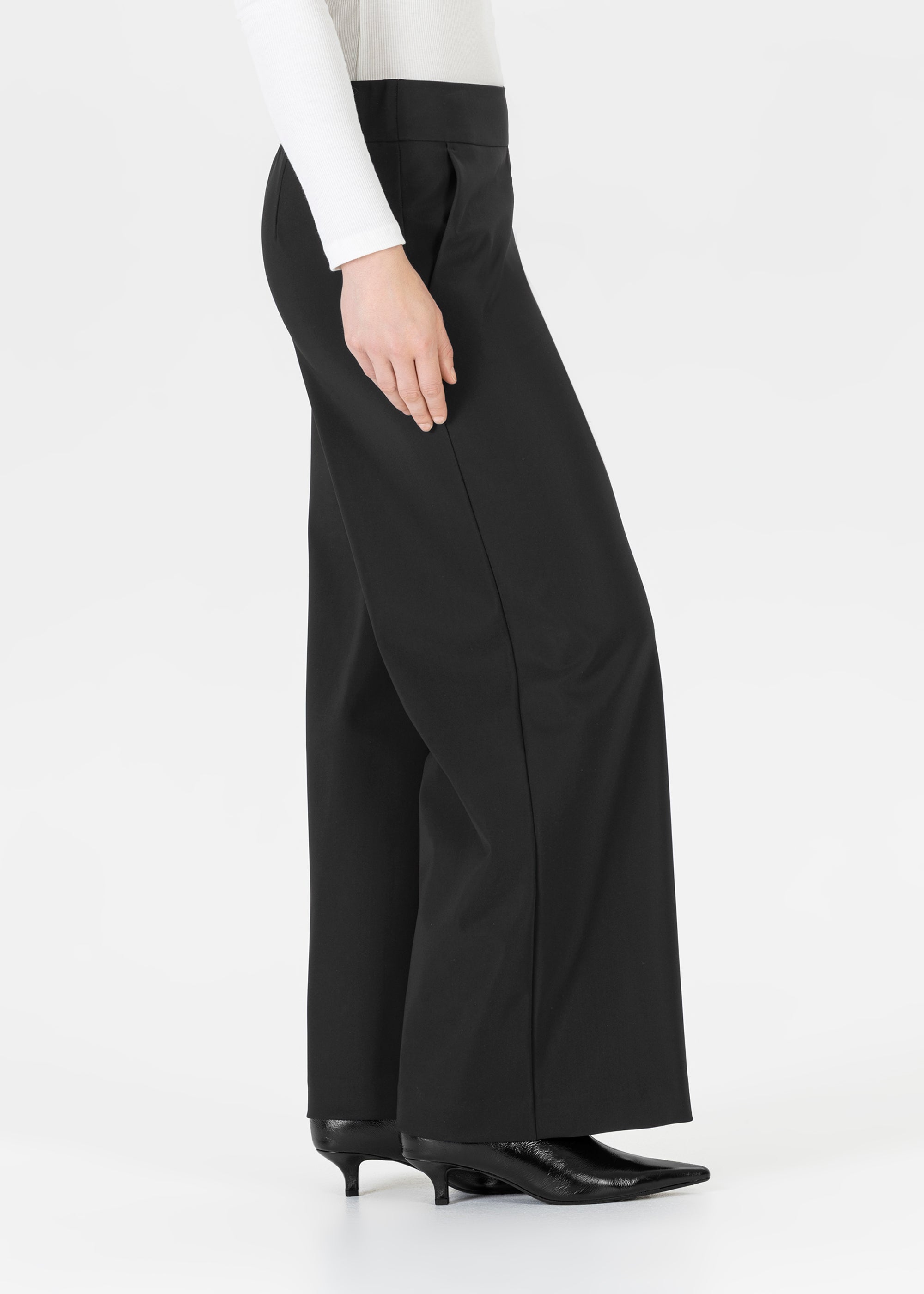 Stehmann Hamatit Sporty Tec Hose schwarz Wide-Leg 38