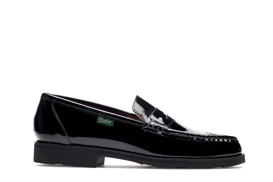 Paraboot Vignony Chasse Derby Noire Vernis Lackleder