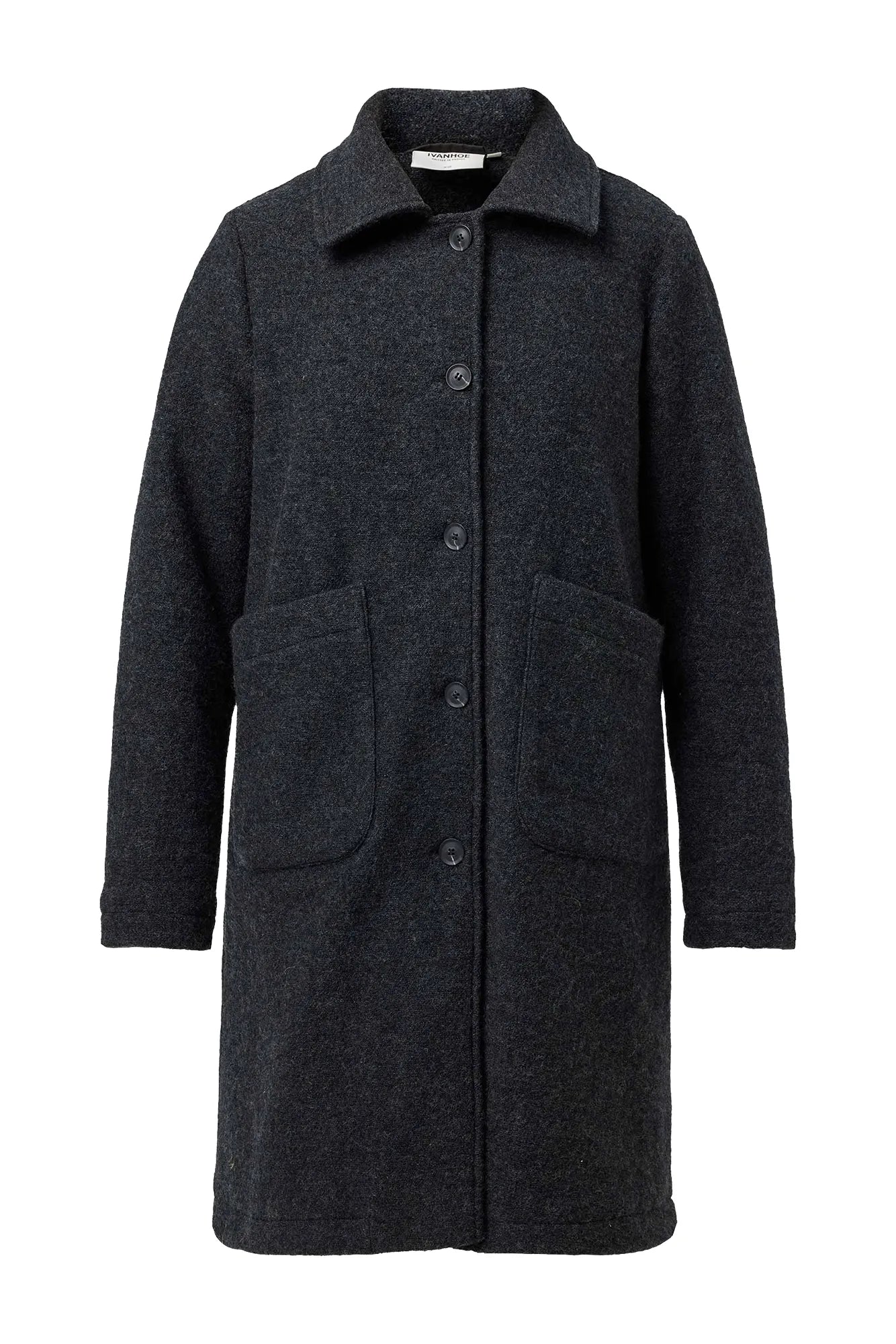 Ivanhoe Aplared Mantel Damen 36 Graphite Marl Filzwolle