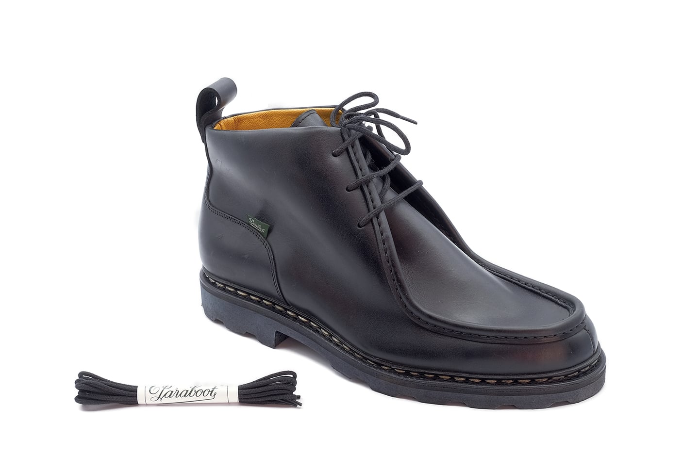 Paraboot Lange Runde Schnürsenkel Schwarz