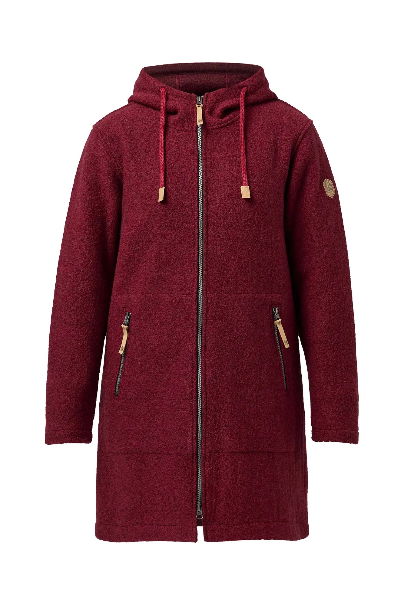 Ivanhoe GY Madbacken Wollmantel Deep Red 38 100% Wolle