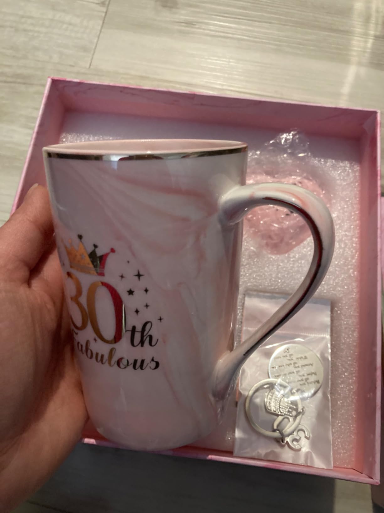 YYDSXK 40. Geburtstag Tasse Set Rosa Geschenkbox