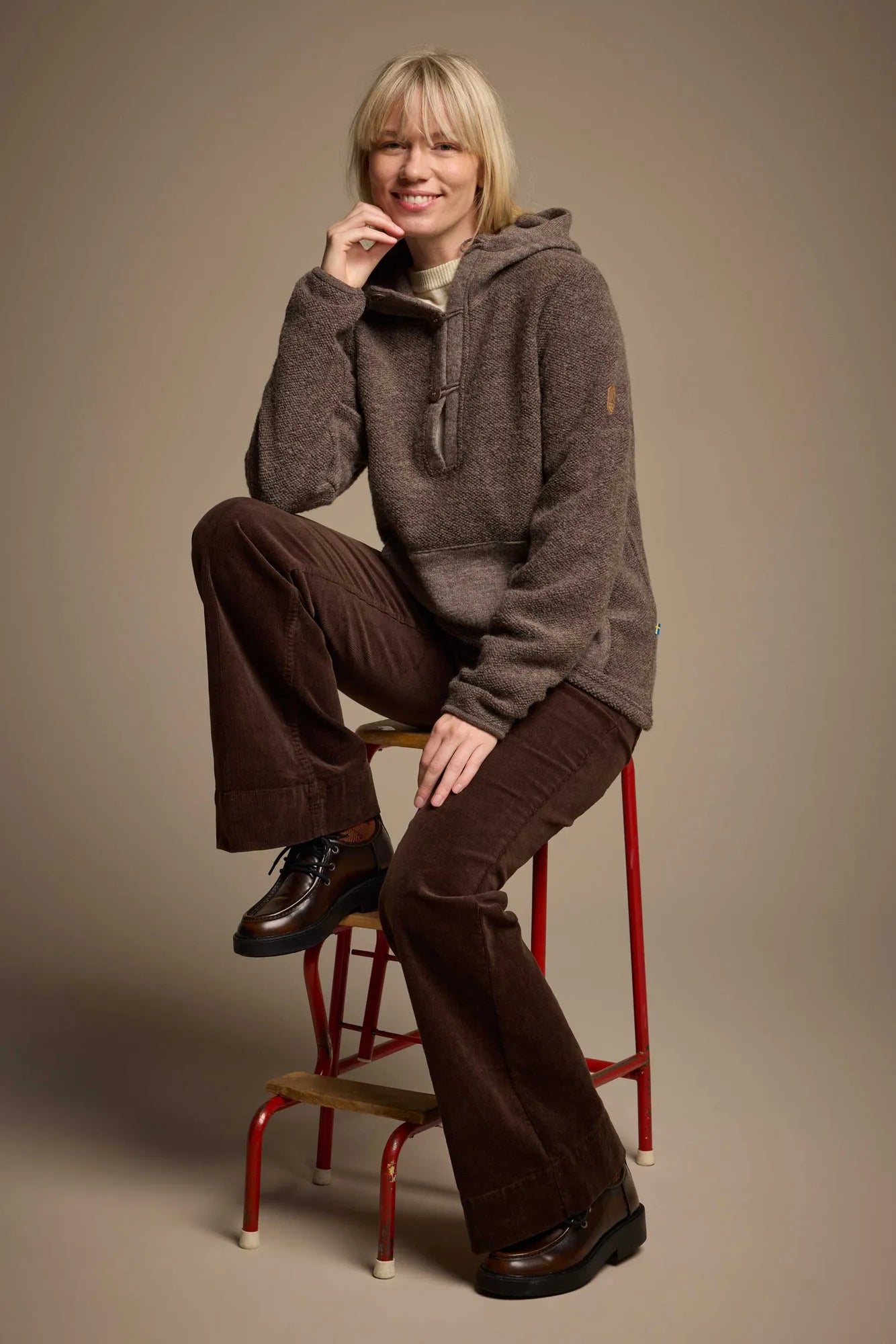 Ivanhoe 1946 Anorak Wolljacke Nutmeg Gr M ungefärbt