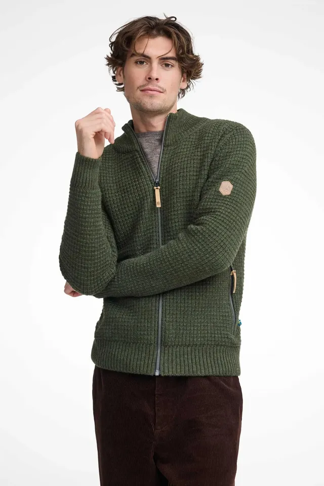 Ivanhoe Moritz Full Zip Wollpullover Loden Green Herren