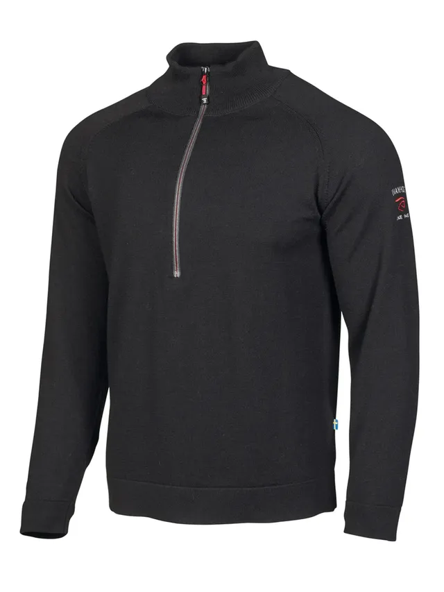 Ivanhoe Jojje Half Zip Pullover Schwarz Größe M Merino