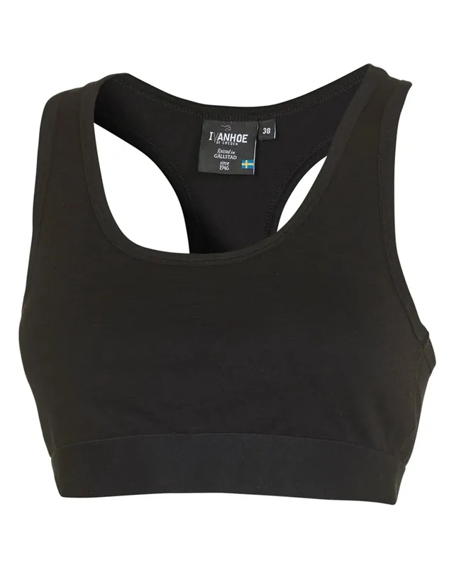 Ivanhoe Underwool Wool Bra Schwarz 36 – Damen Merino-BH
