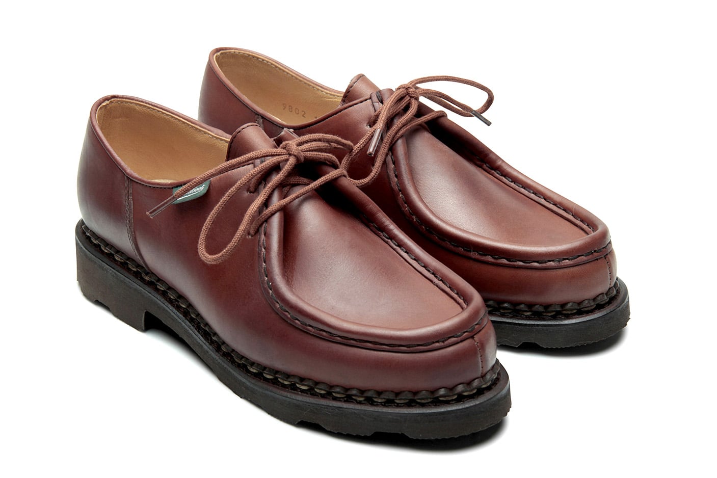 Paraboot Michael Griff Derby Braun genarbtes Leder