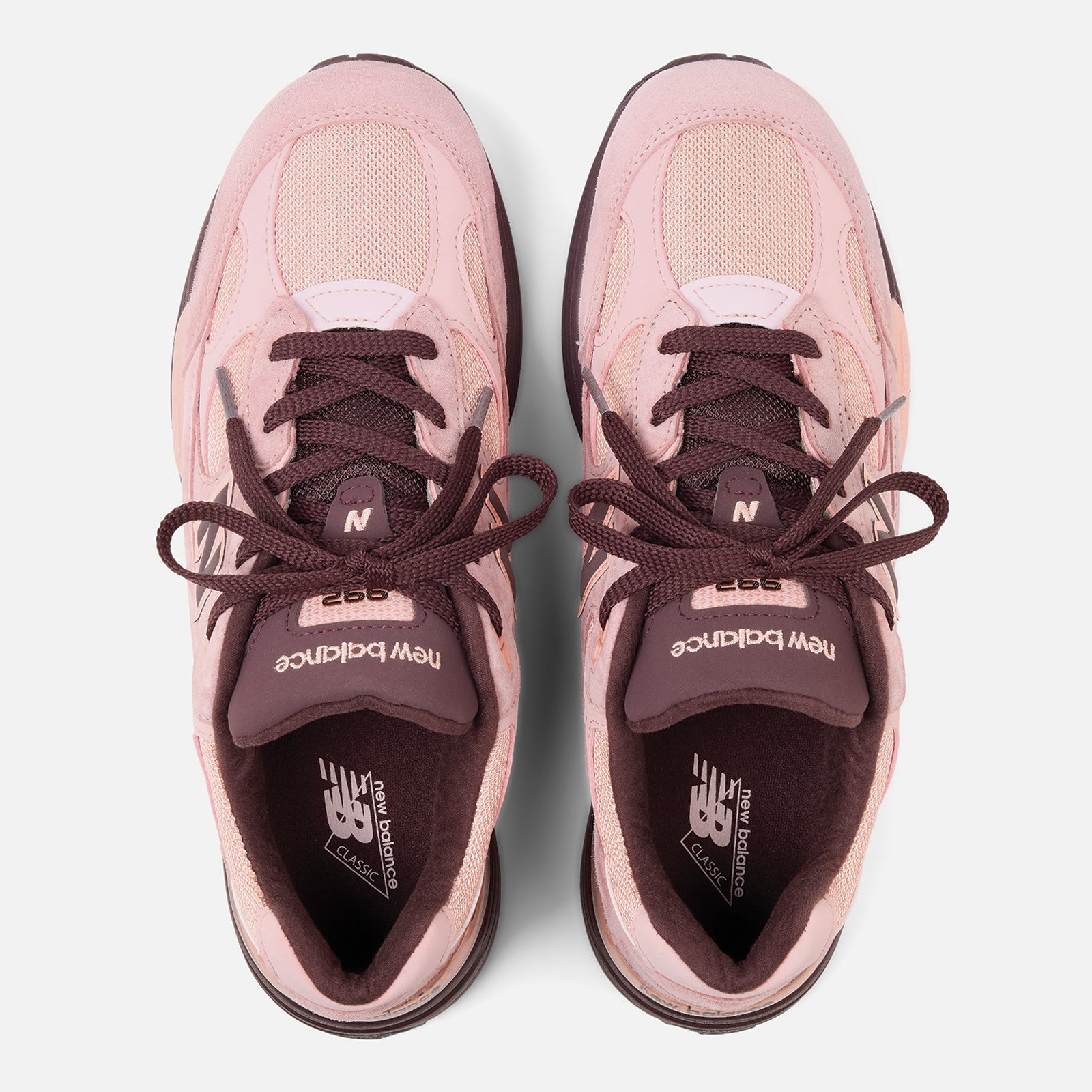 New Balance Made in USA 992 Pink Chalk Sneaker Mesh 1 Paar