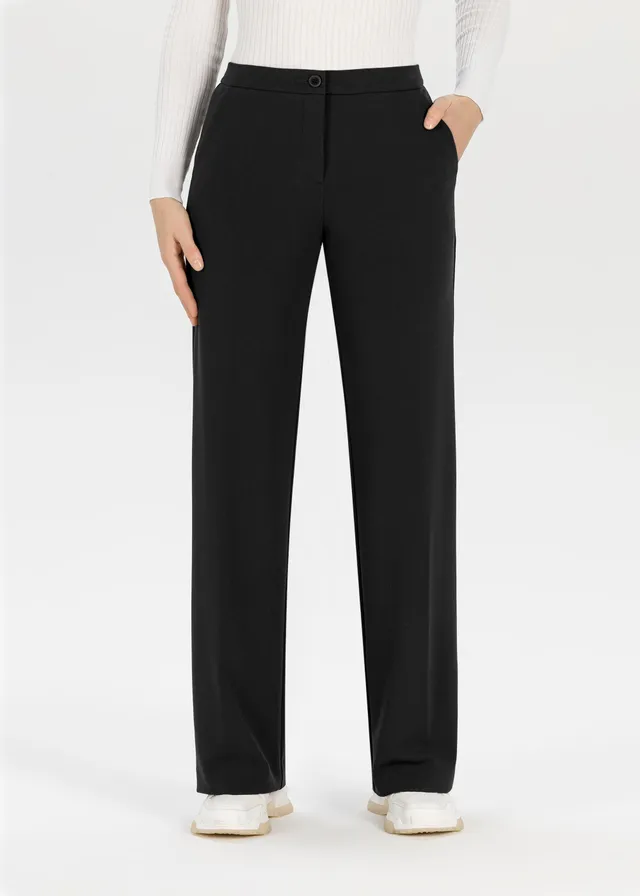 Stehmann Relaxed Hillda Hose schwarz weites Bein Crepe