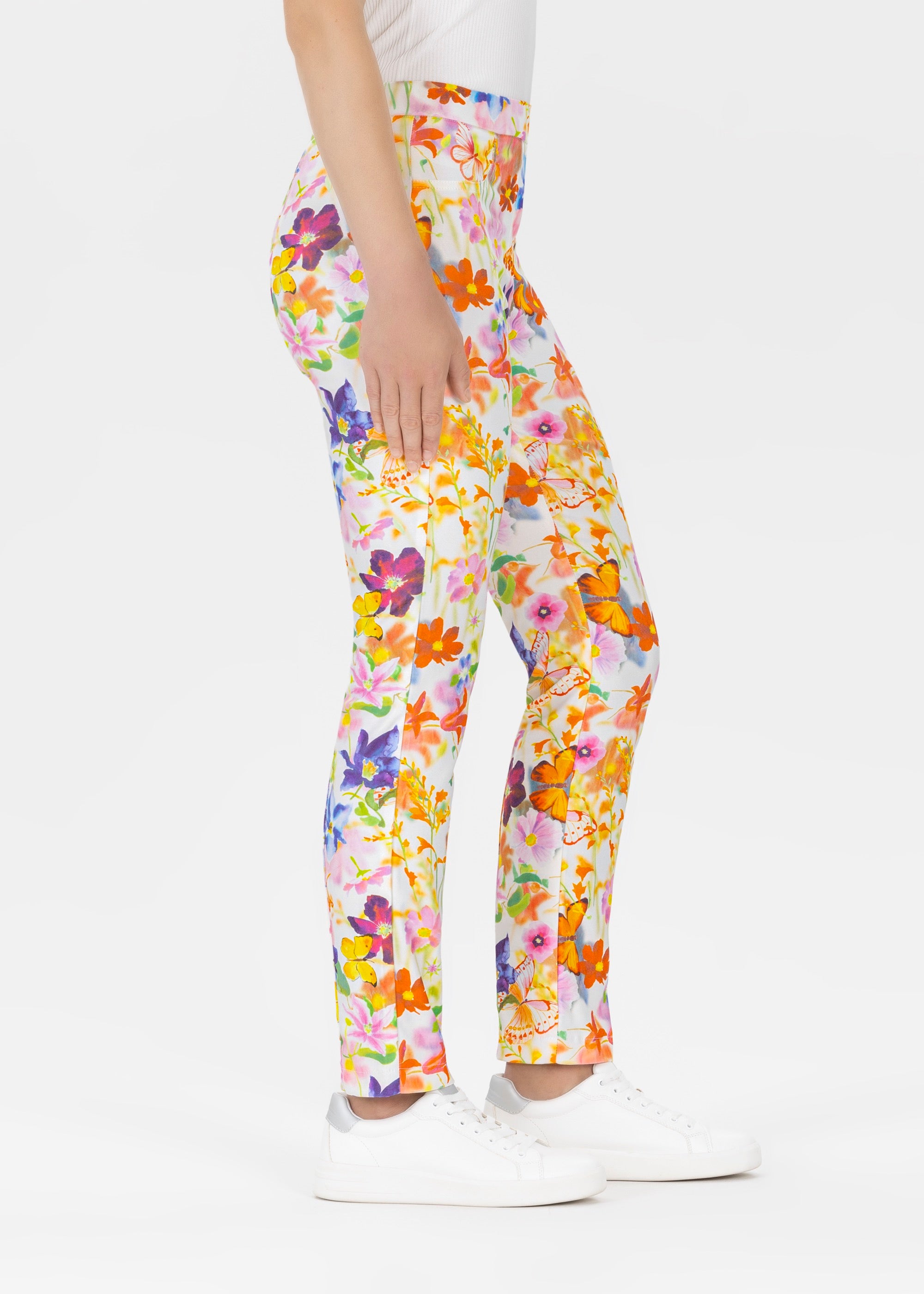 Stehmann Slim Fit Loli 7/8 Stretchhose papaya schmal