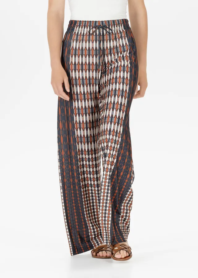 Stehmann Reva Straight Fit Reisehose marine Print