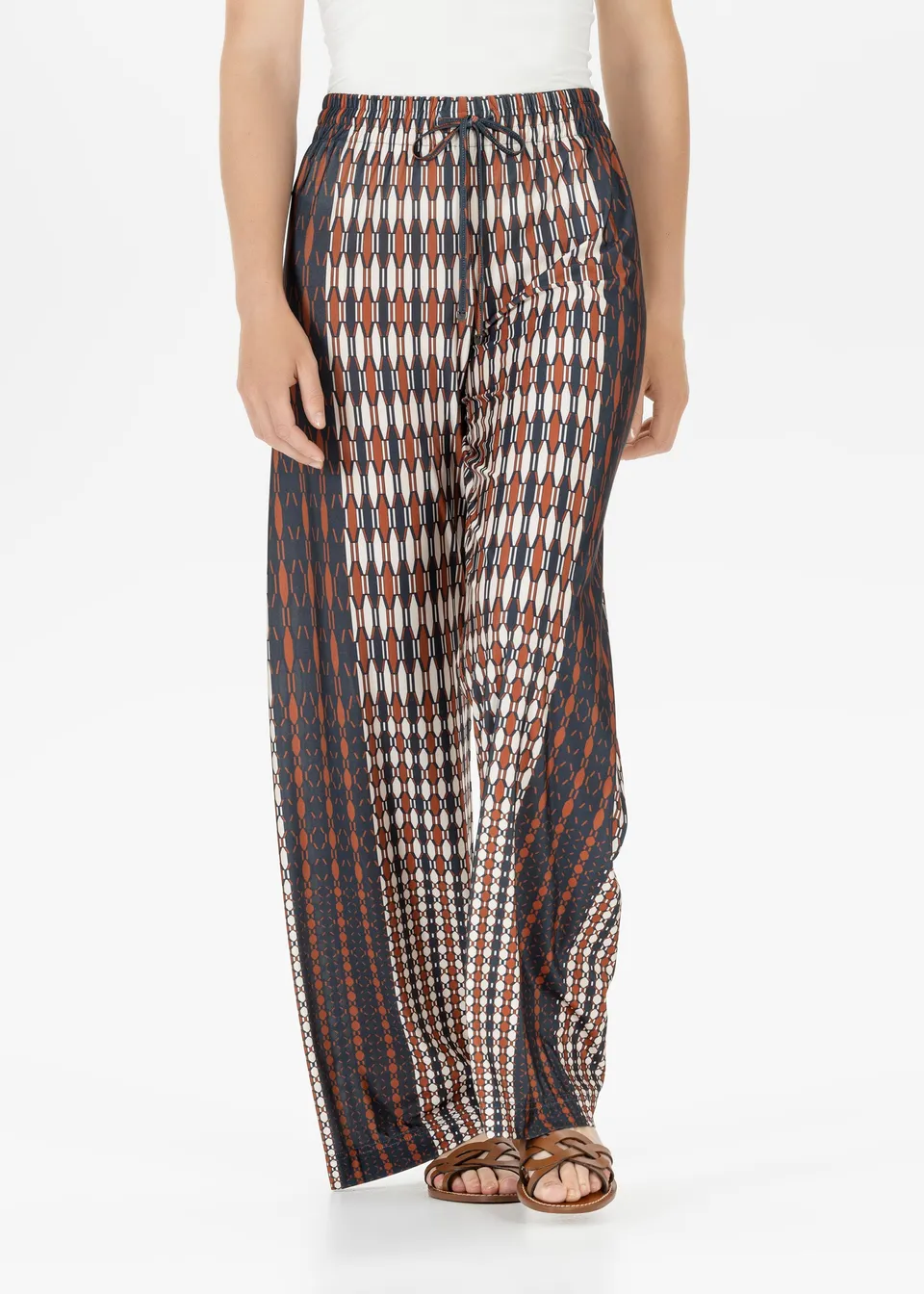 Stehmann Reva Straight Fit Reisehose marine Print