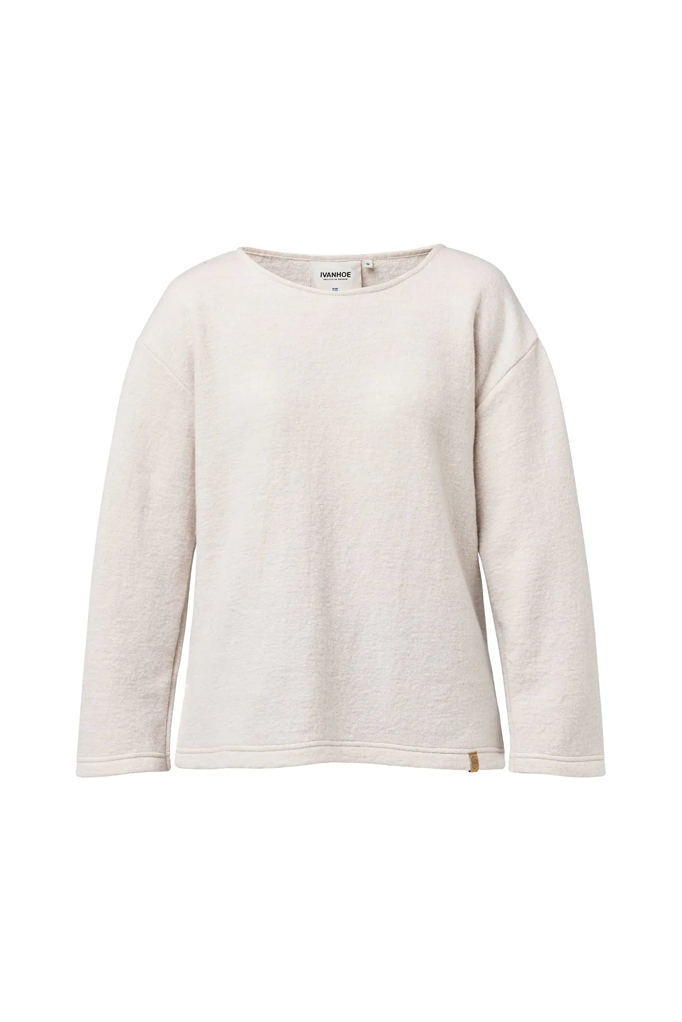 Ivanhoe GY Bystad Pullover Putty 40 Wolle Rundhals